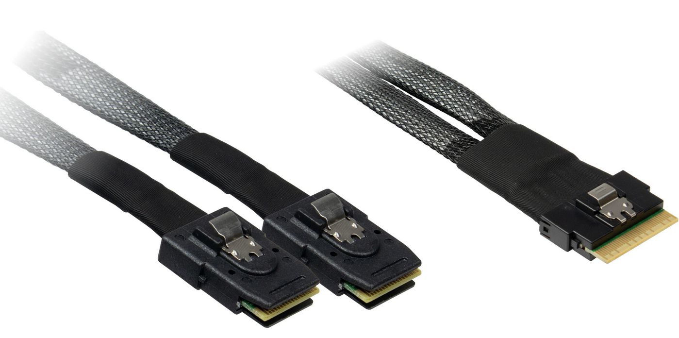 Cavo SFF 8654-8x 2xSFF 8087 0,75m