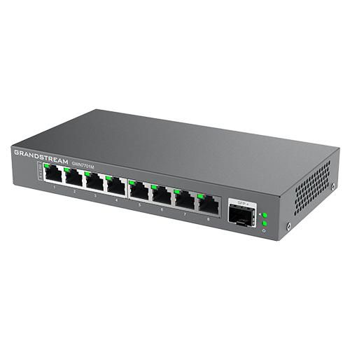 Grandstream GWN7701M - Unmanaged 2.5G Multi-Gigabit Network Switch 8x 25GbE RJ45 1x SFP metal case 12V/1A PSU