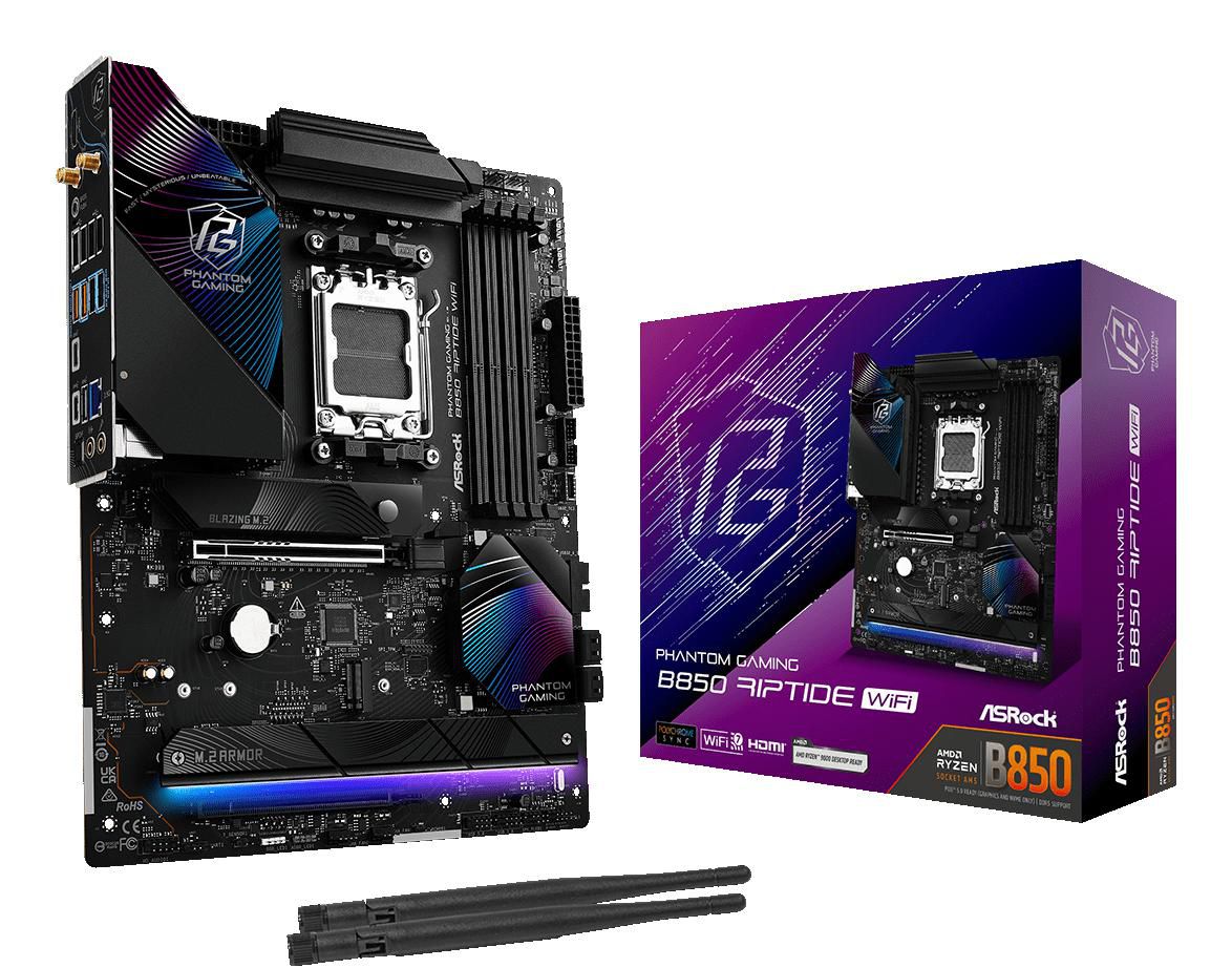 Asrock 90-MXBQT0-A0UAYZ W129036598 Phantom Gaming B850 Riptide 