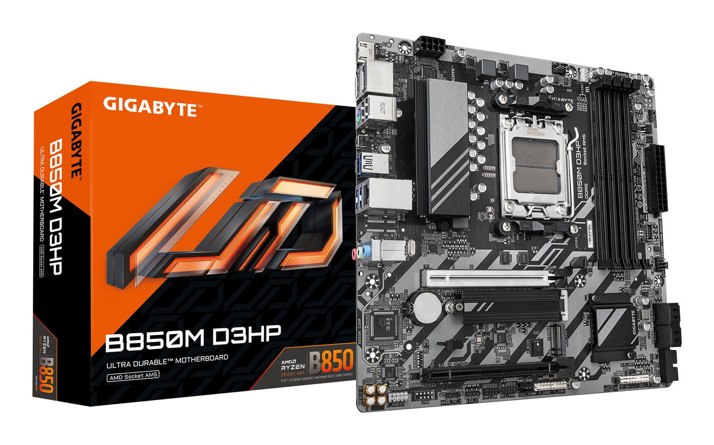 GIGABYTE B850M D3HP Scheda Madre - Processori AMD Ryzen Serie 9000 522 fasi VRM digitali fino a 8200MHz DDR5 (OC) 1xPCIe 5.0 1x