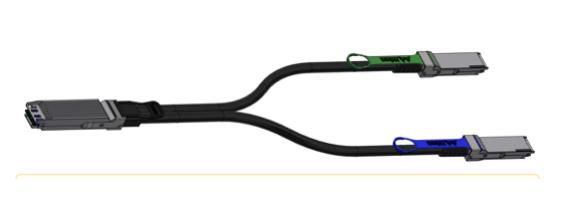 NVIDIA - 800GBASE-CU TO 2X 400GBASE-CU DIRECT ATTACH SPLITTER CABLE - OSFP POUR QSFP112 - 5 M - IB DOUBLE PORT NDR ACTIF