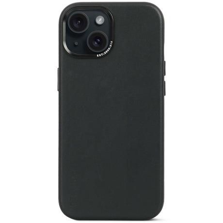 Backcover in pelle per iPhone 15 nero