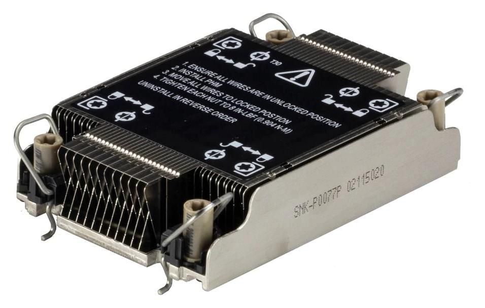 Supermicro Snk-P0077P Sistema Di Raffreddamento per Computer Processore Dissipatore Di Calore/Radiatore Nero, Acciaio Inossidab