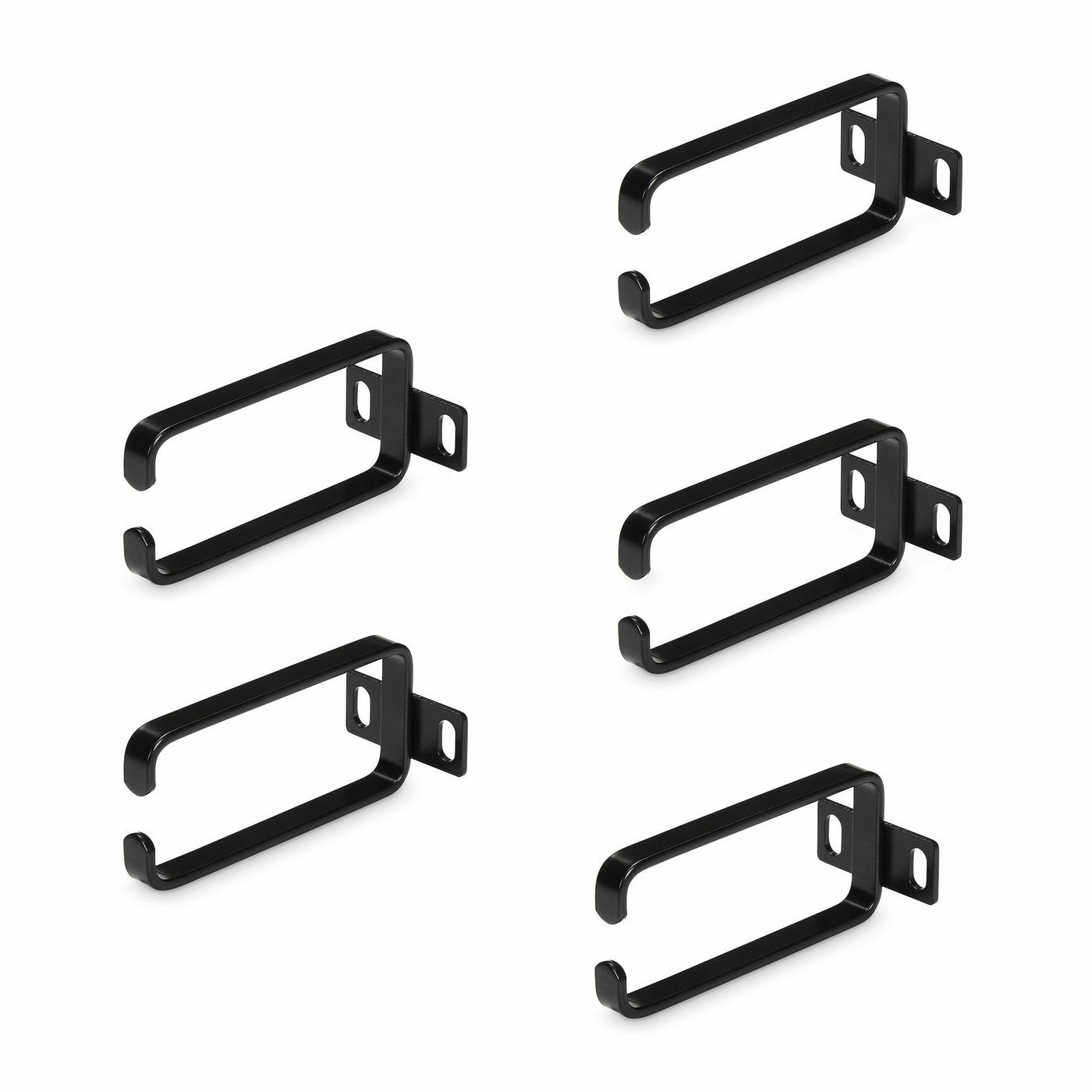 StarTech.com Ganci a D 1U per la gestione verticale dei cavi, Cable Manager per server/armadi rack 19", gancio per cavi di rete
