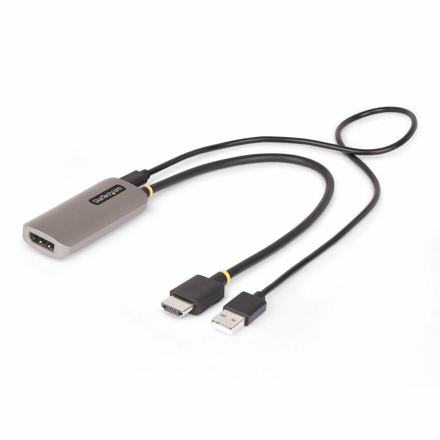 StarTech.com Cavo adattatore da HDMI a DisplayPort da 30 cm, 8K 60Hz, convertitore video attivo da HDMI 2.1 a DP 1.4, alimentat