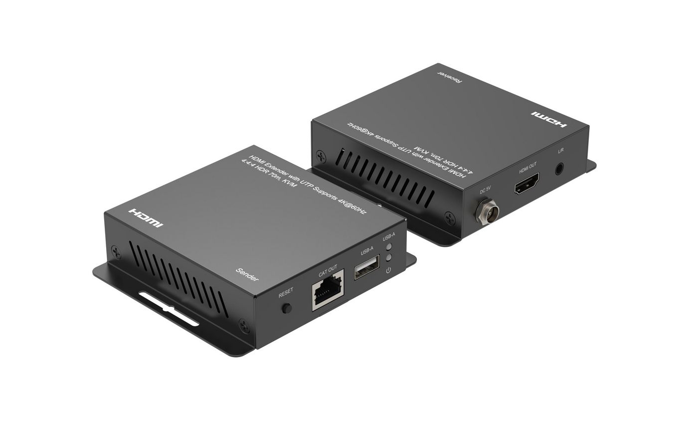 4K@60Hz HDMI Extender with - KVM function over ethernet, - 70m 4:4:4 HDR, HDCP 2.2 - Warranty: 300M