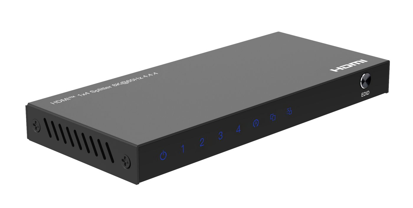 8K@60Hz HDMI Splitter 1x4, - 4:4:4 - Warranty: 300M