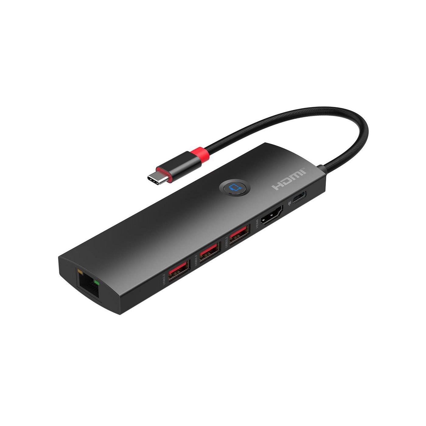 USB-C to HDMI mini dock, - RJ45, HDMI 4K@60Hz, 3x USB A - 3.2, PD up to 100W, with one click video shut-off function - Warranty
