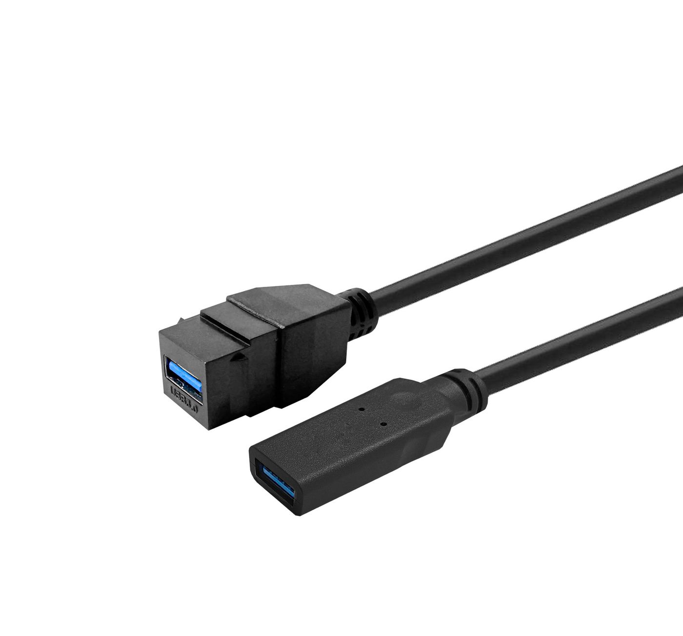 Keystone Black USB3,0 - A-Female to USB3,0 A-Male - Warranty: 144M