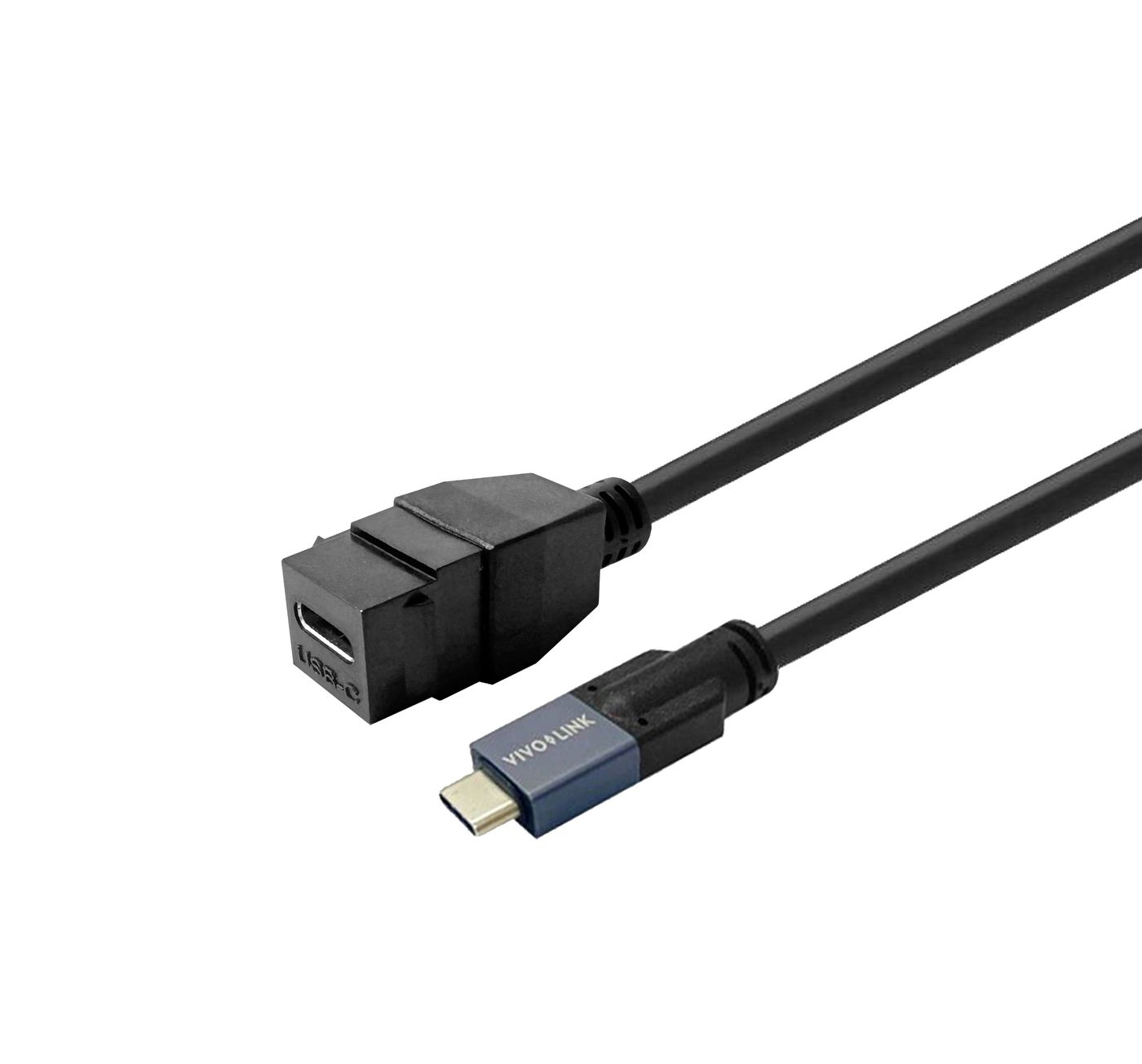 Keystone Black USB-C female - to USB-C male - Warranty: 24M