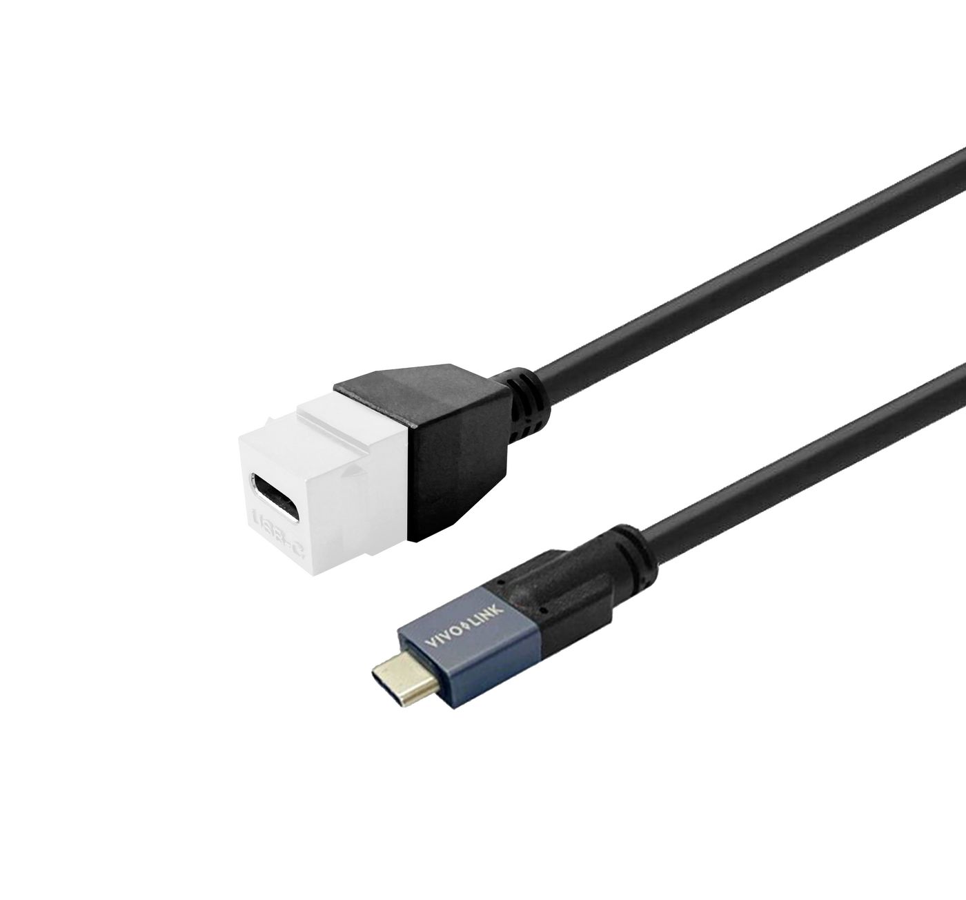 Keystone White USB-C female - to USB-C male - Warranty: 24M