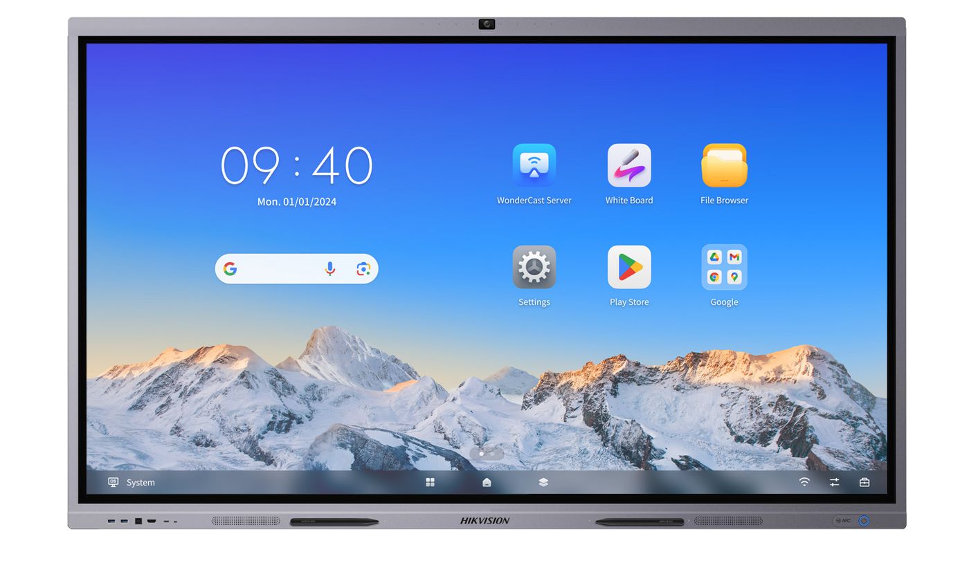 MONITOR TOUCH Interattivo HIKVISION 65" 4KWi-fi/BT Android 13 8GB128GBCAM8MP AIGOOGLE EDLA Staffa inc. RICHIEDI IL BID