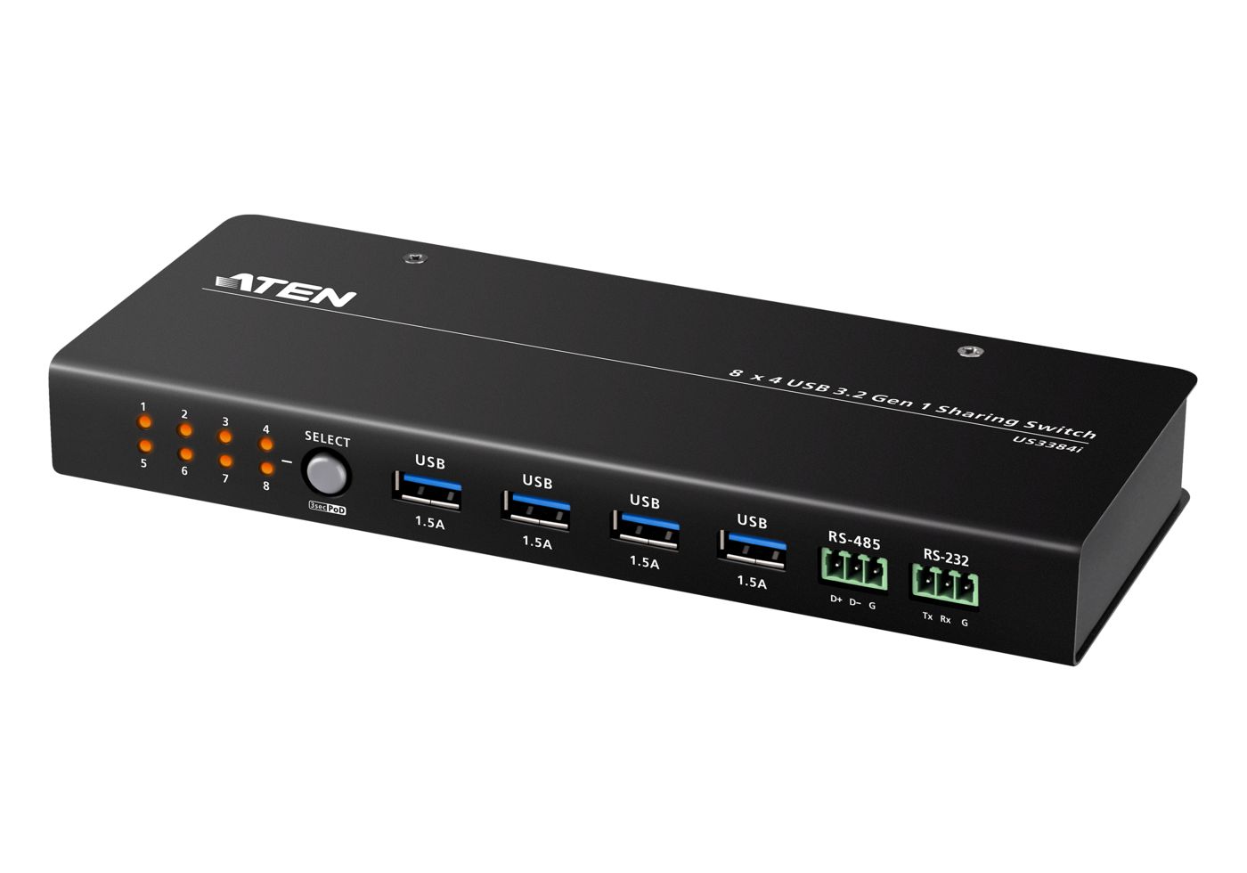 ATEN US3384I-AT switch per keyboard-video-mouse (kvm) Nero