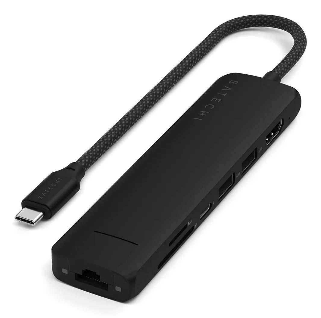 Satechi ST-P7SK W128942644 7-in-1 USB-C Slim Multiport 