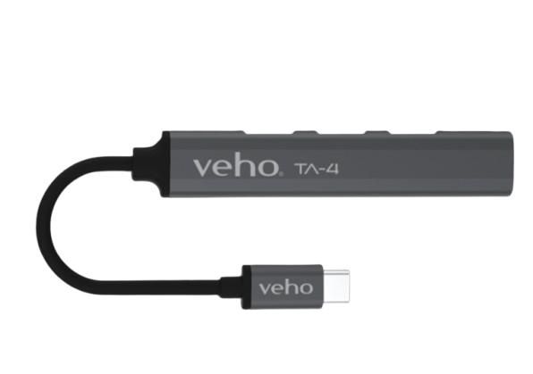 Veho VAA-650-TA4-USB-C USB 3.2 Gen 1 [3.1 Gen 1] Type-C 5000 Mbit/s Grigio (VEHO TA-4 USB-C 4 PORT USB-A MINI)