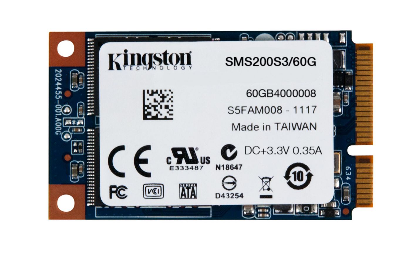 60GB mSATA 1.8" SSD