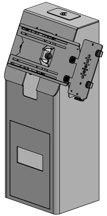 Wall mounted kiosk with 