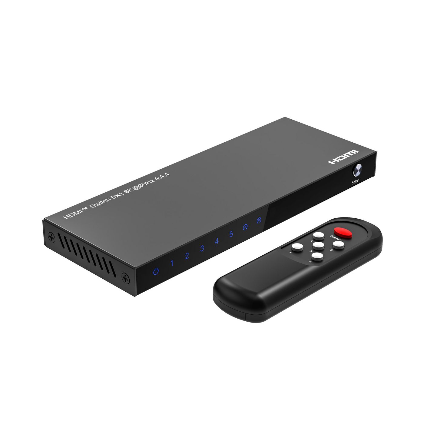 8K@60Hz HDMI Switch 5x1, HDCP - 2.3, w/ Remote control - Warranty: 300M