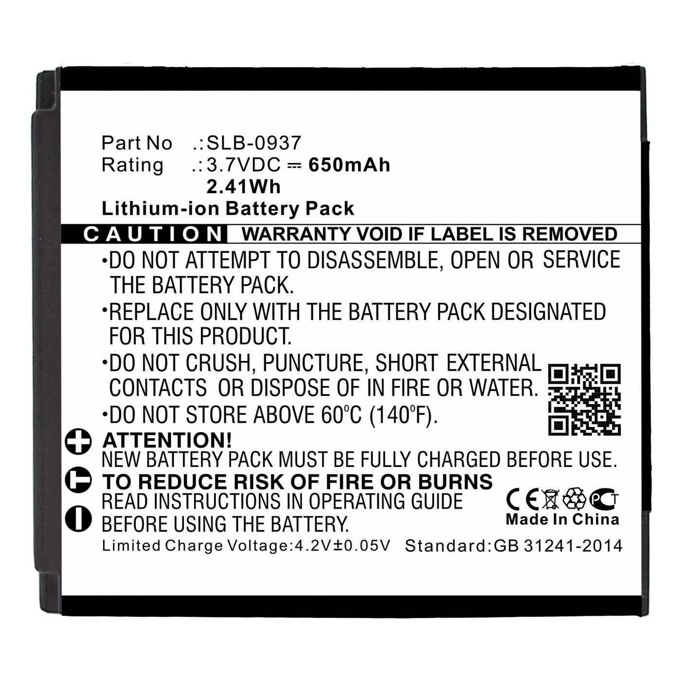 Camera Battery for Samsung 