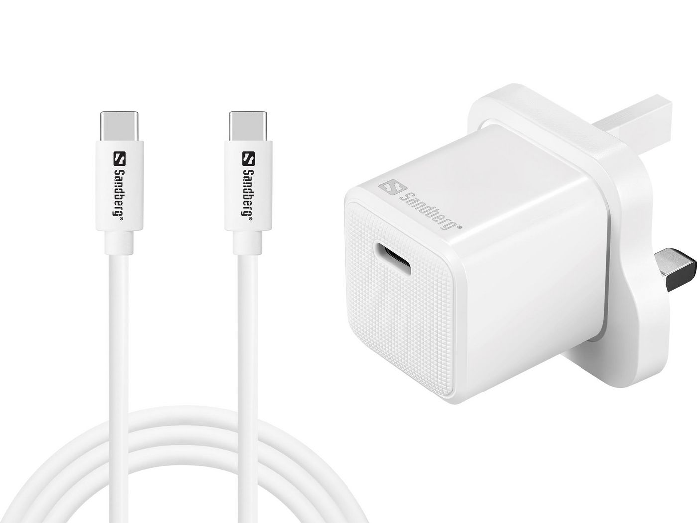 USB-C 20W Charger UK+USB-C to 