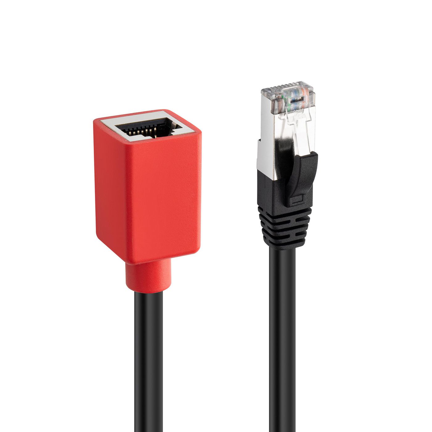 Lindy 60189 cavo di rete Nero, Rosso 0,2 m Cat6a