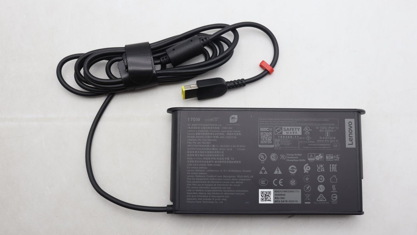 AC_ADAPTER - Slim,170W,20V,3P,WW,CHY - Warranty: 3M