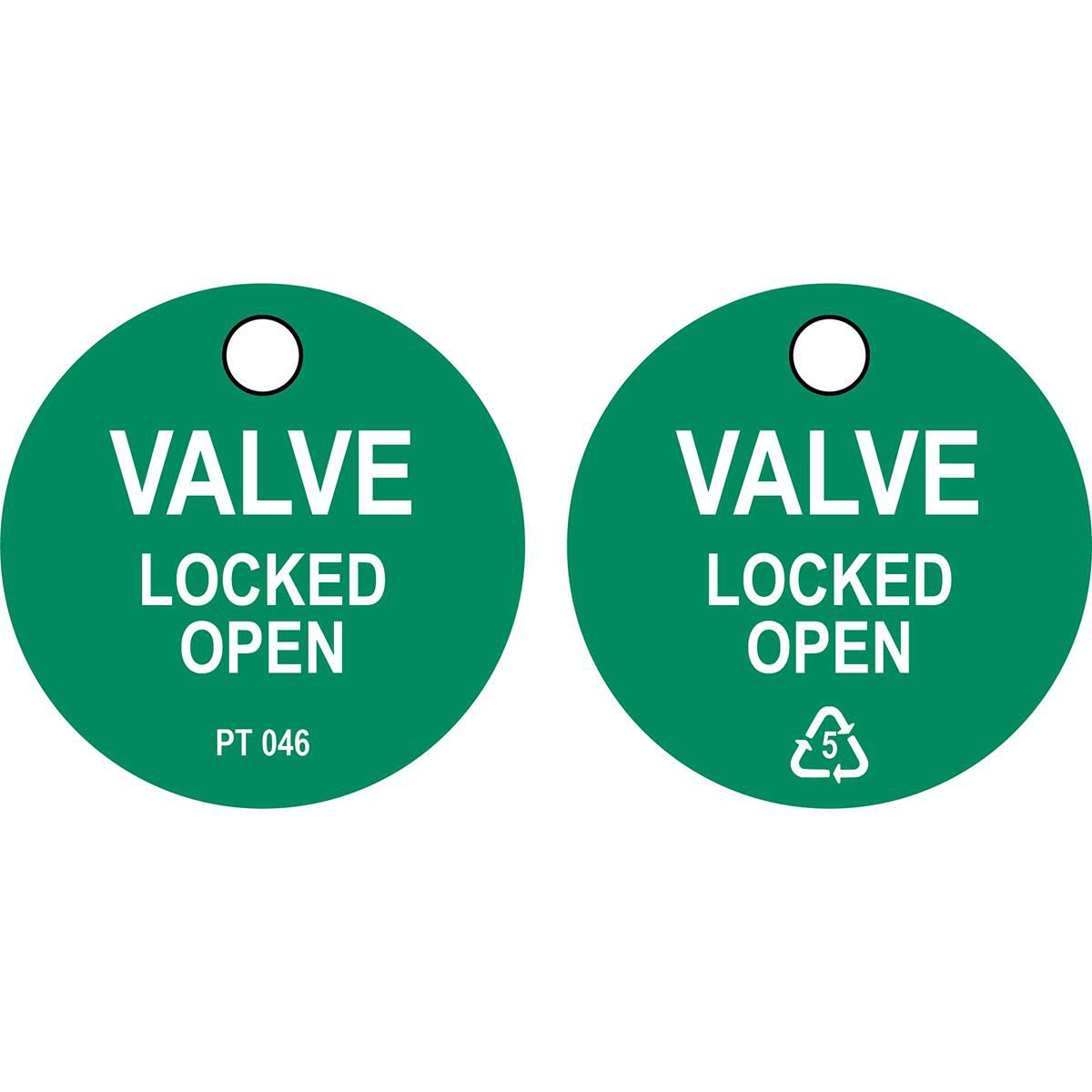 Valve Locked OPEN tag