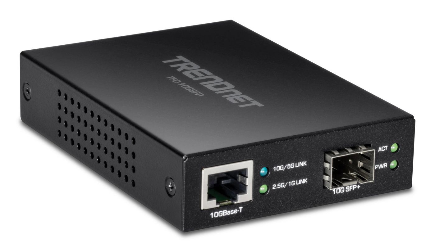 10GBASE-T to SFP+ Fiber Media