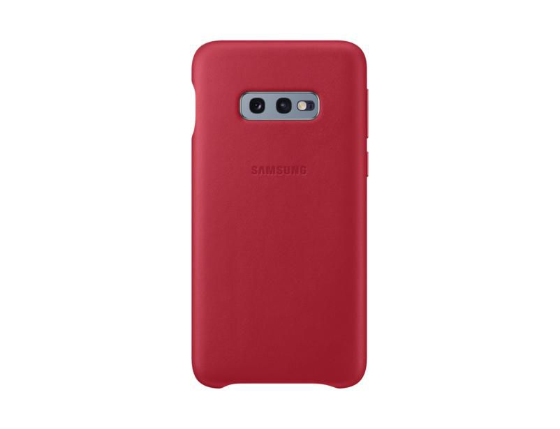 Galaxy S10e Leather Cover Red