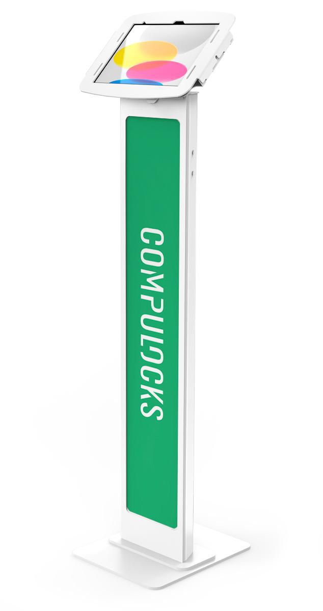 IPAD 10TH-11TH (A16) GEN SPACE ENCLOS BRANDABLE FLOOR STAND WHT - 140W209IPDSW