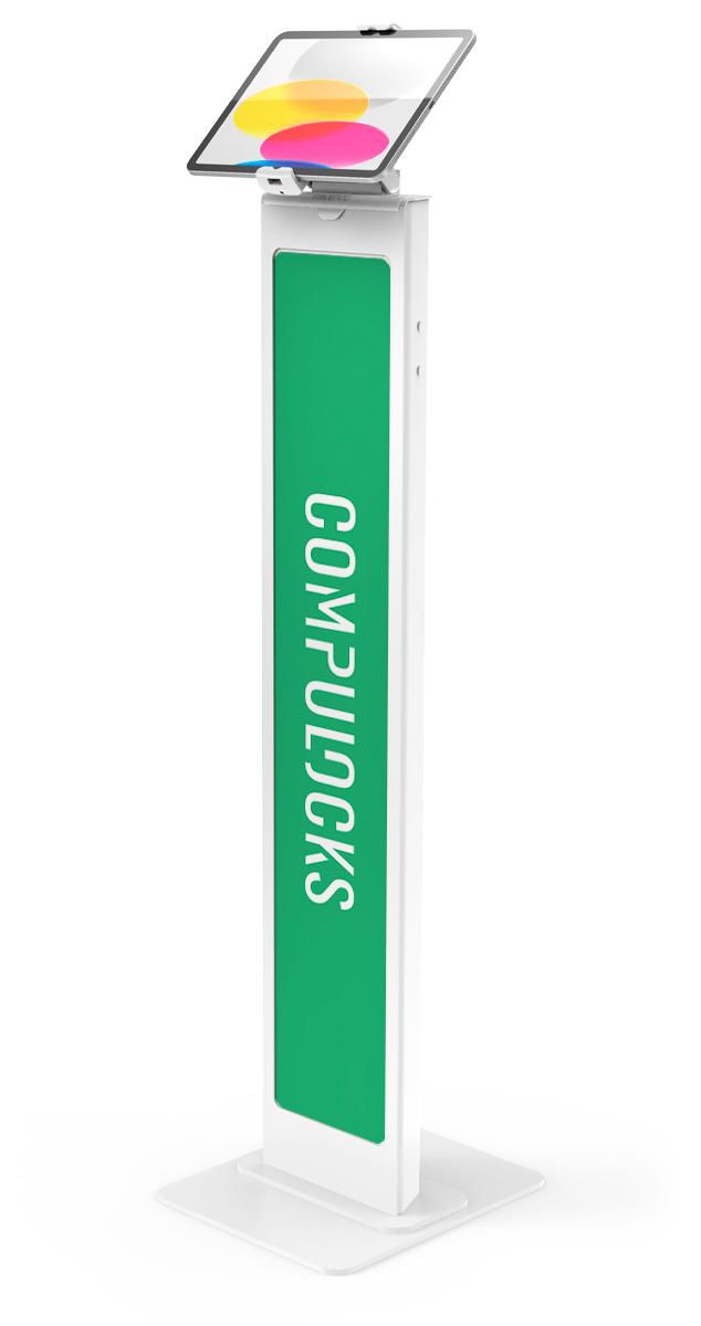 UNIVERSAL TABLET CLING BRANDABLE FLOOR STAND - WHITE - 140WUCLGVWMW