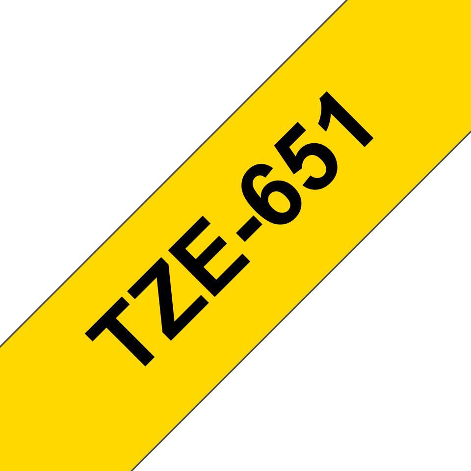 TZE651 24MM BLACK ON YELLOW