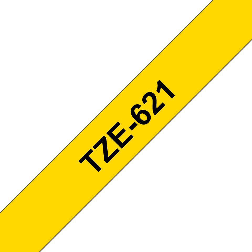 TZE621 9MM BLACK ON YELLOW