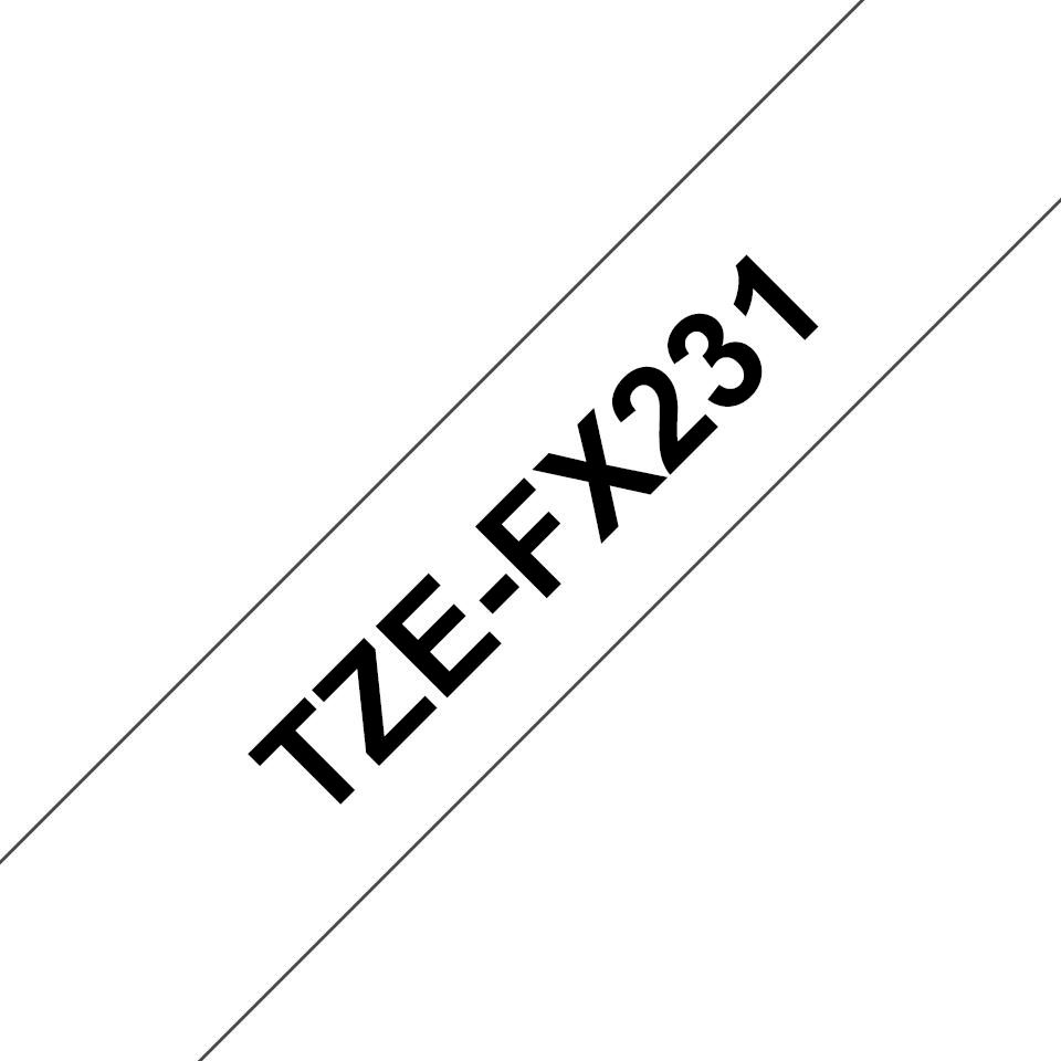 TZEFX231 12MM BLACK ON WHITE