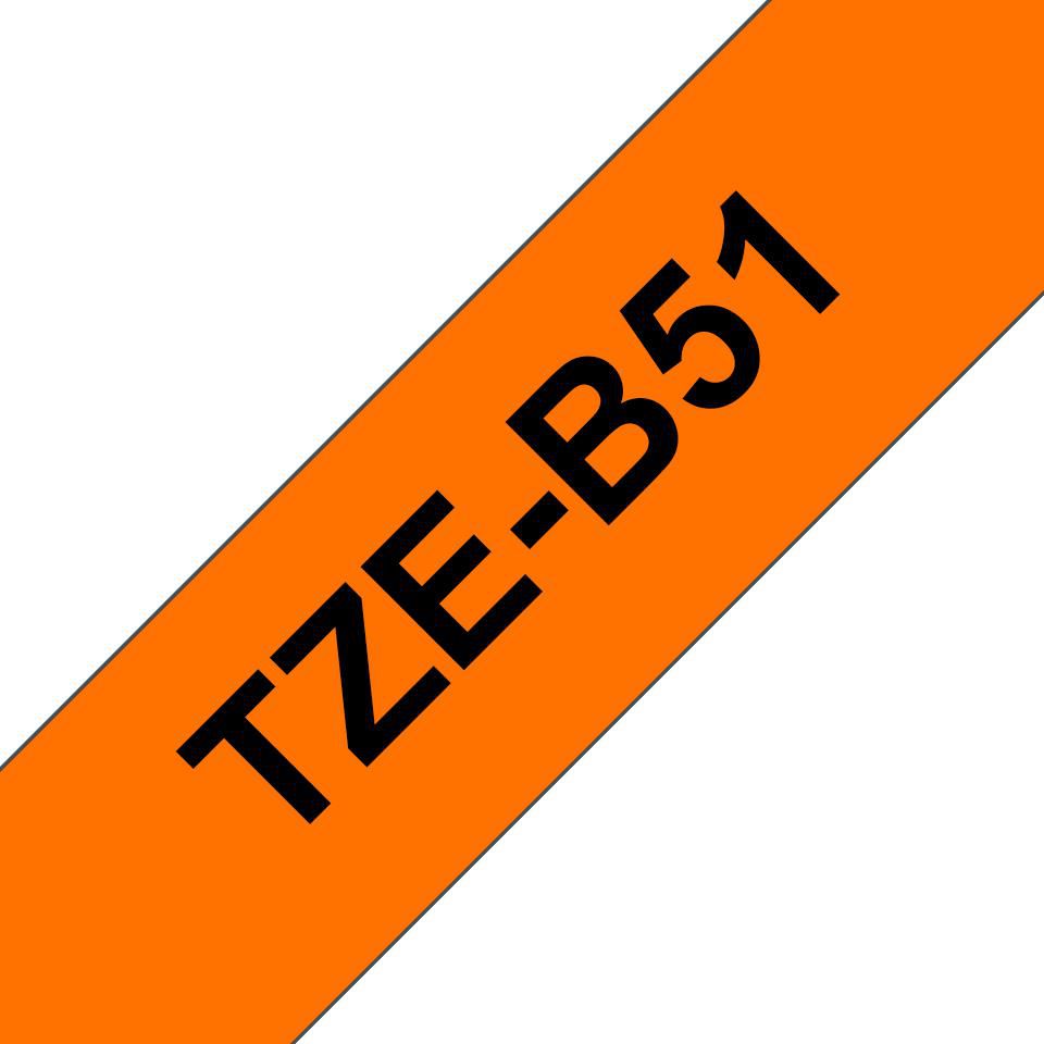 Tape Black on Flu Orange 24mm