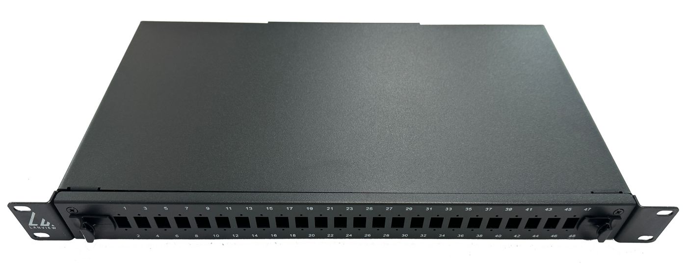 Fibre patch panel 19" 1U 24