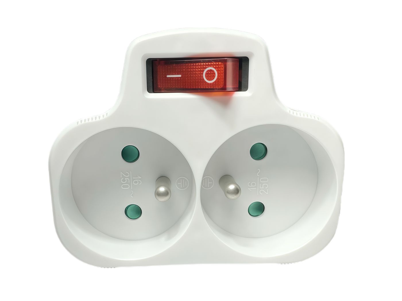 Plug on/off switch EU to 2FR - Type E, White - Warranty: 300M