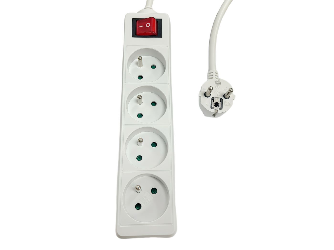 4-way Power Strip on/off