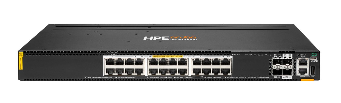 R8S89A, Hewlett Packard Enterprise Aruba Networking CX 6300M 24p