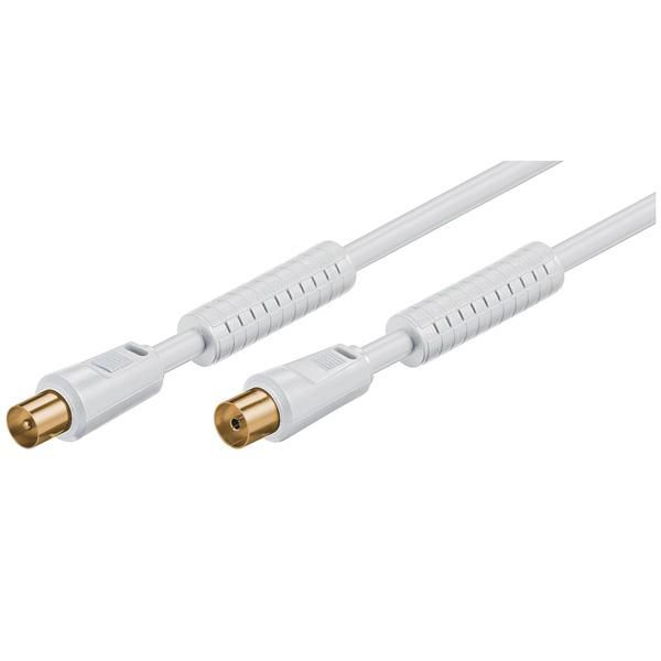 Value 11.99.4473 W129157657 Coaxial Cable 5 M White 