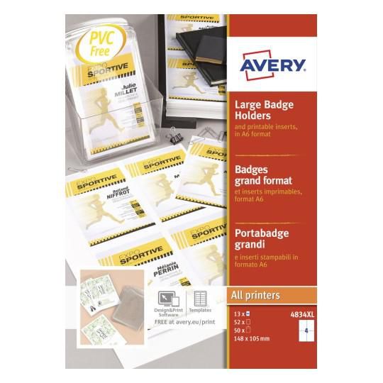 Avery 4834XL W129159248 Identity BadgeBadge Holder 