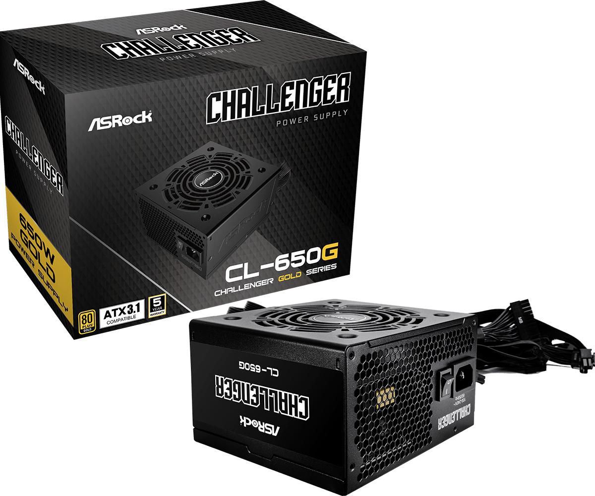 Asrock CL-650G Challenger alimentatore per computer 650 W 20+4 pin ATX ATX Nero (ASROCK Challenger CL-650G Netzteil 650)