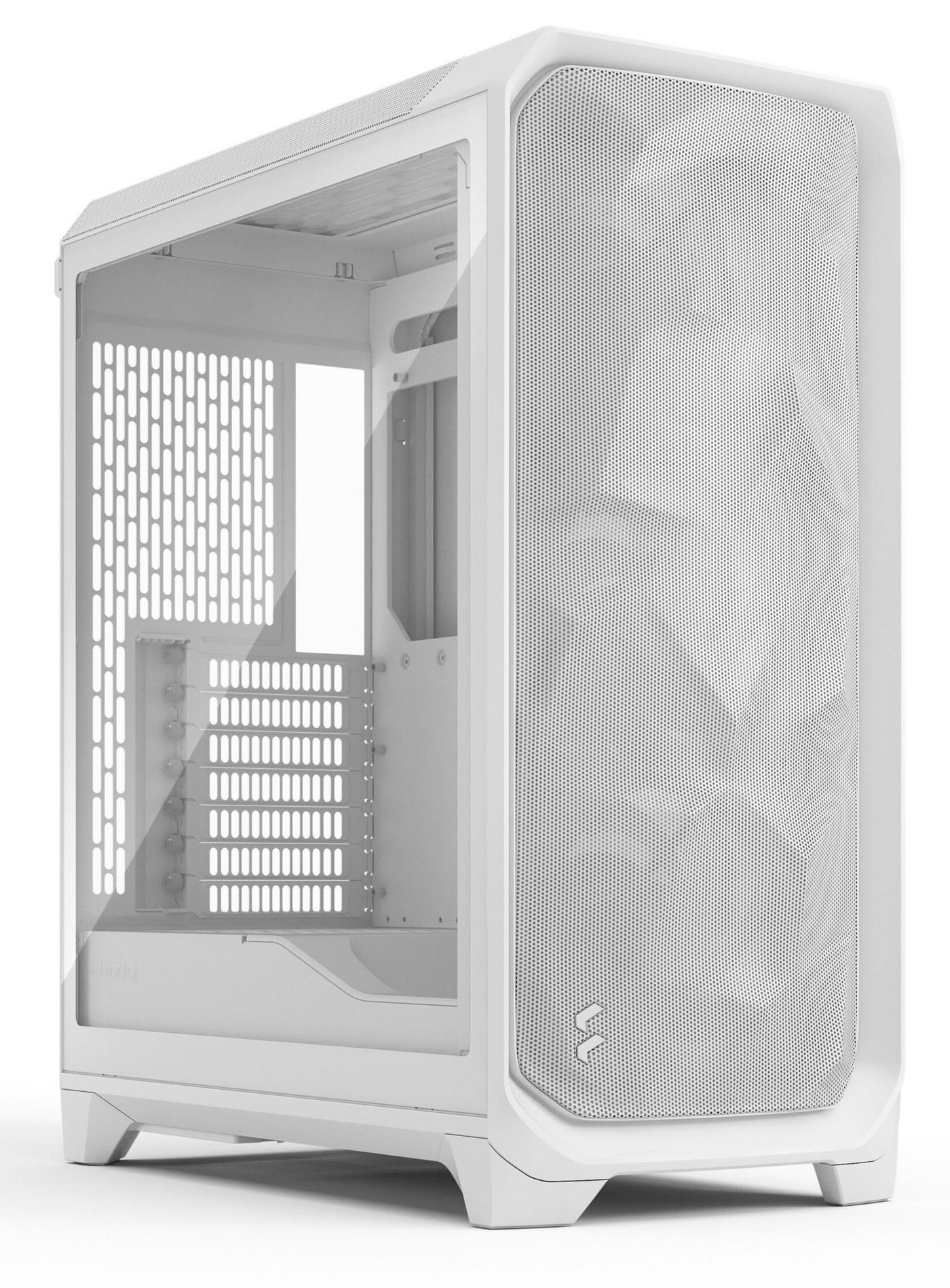 Fractal Design Meshify 3 [White TG Clear] Gaming Case w/ Clear Window, E-ATX, Mesh Front, 3x Momentum 14 Fans, USB-C 20Gbps