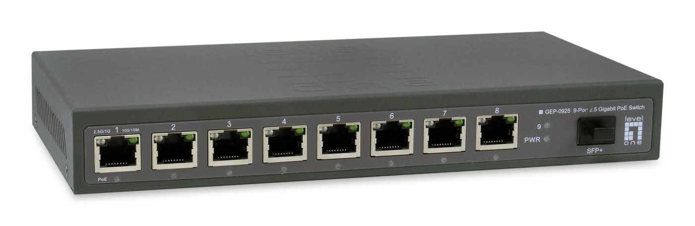 Switch 9x GE GEP-0925 2.5GBE 108W 8XPOE+ SW