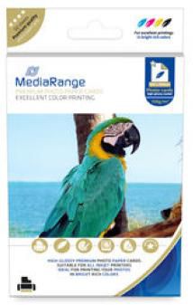 Cartoncini di carta fotografica MediaRange bianchi 100x150mm lucidi 50 fogli 150g