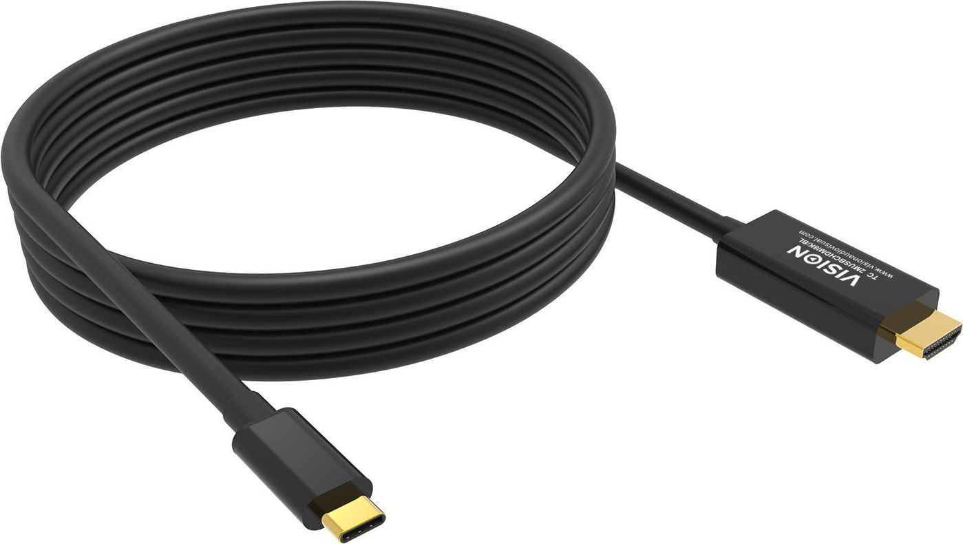 Vision TC 2MUSBCHDMI8K/BL cavo per cellulare Nero 2 m USB C (VISION adapterkabel - 2 m)