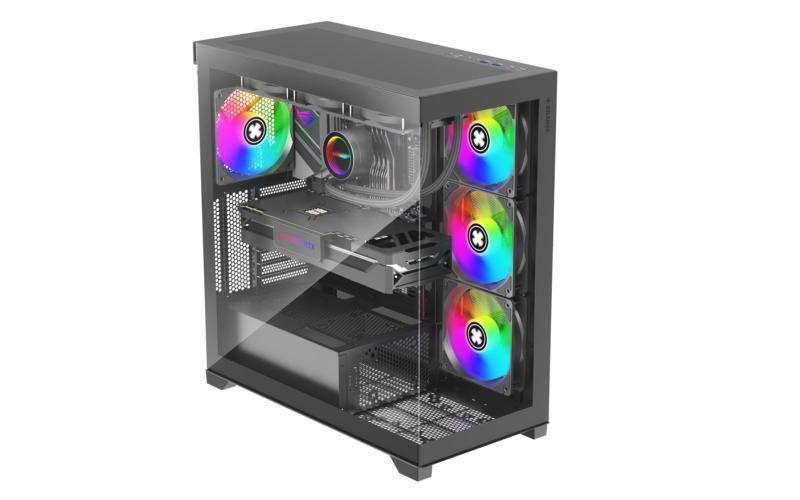 â€¢ UnterstÃ¼tzte Motherboards: ATX, microATX, Mini-ITX â€¢ KÃ¼hlsystem: Vorderseite: N/A, Hinterseite: 1x 140mm. A