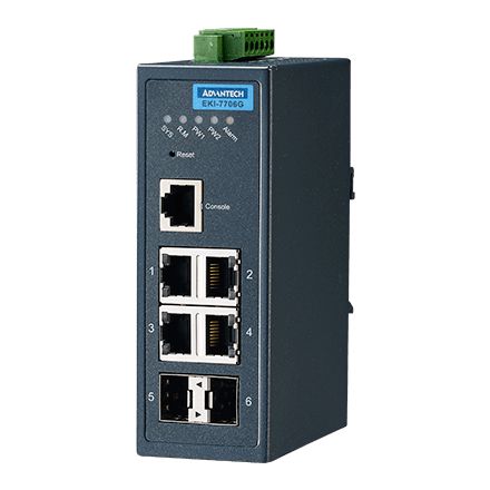 Advantech EKI-7706G-2F-AE W129163543 6 port Full Gigabit Managed 