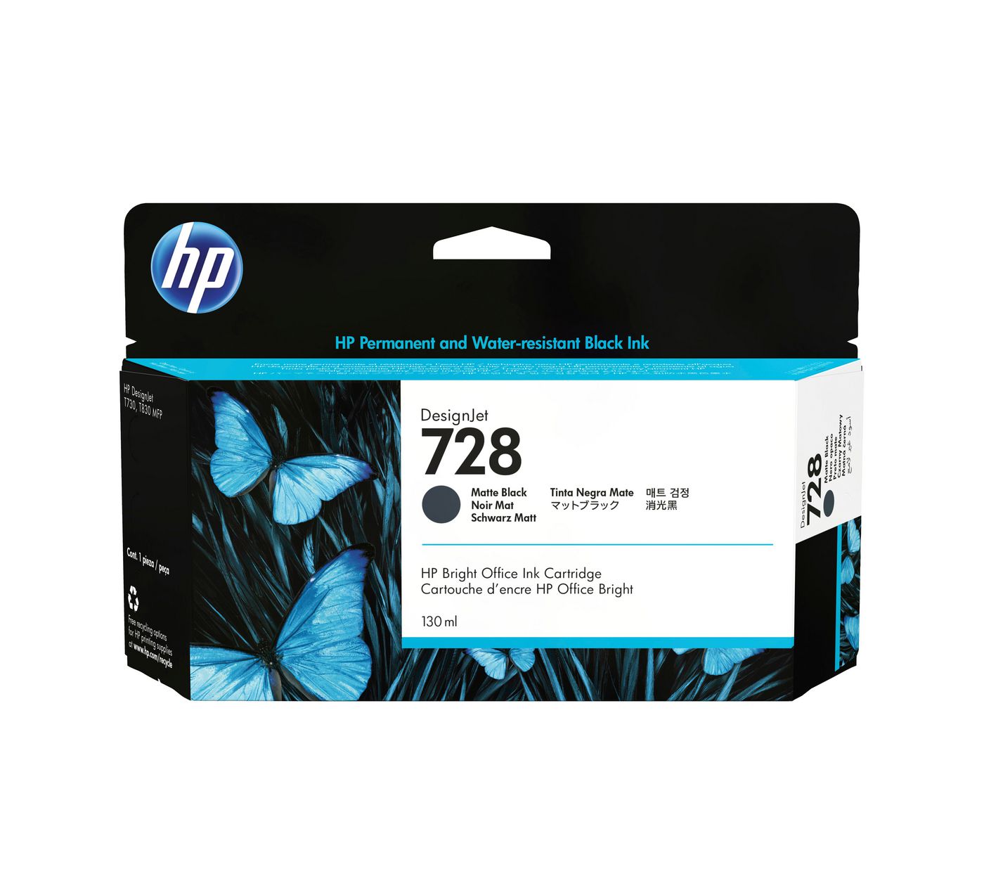 HP 728 mattschwarz (130 ml)