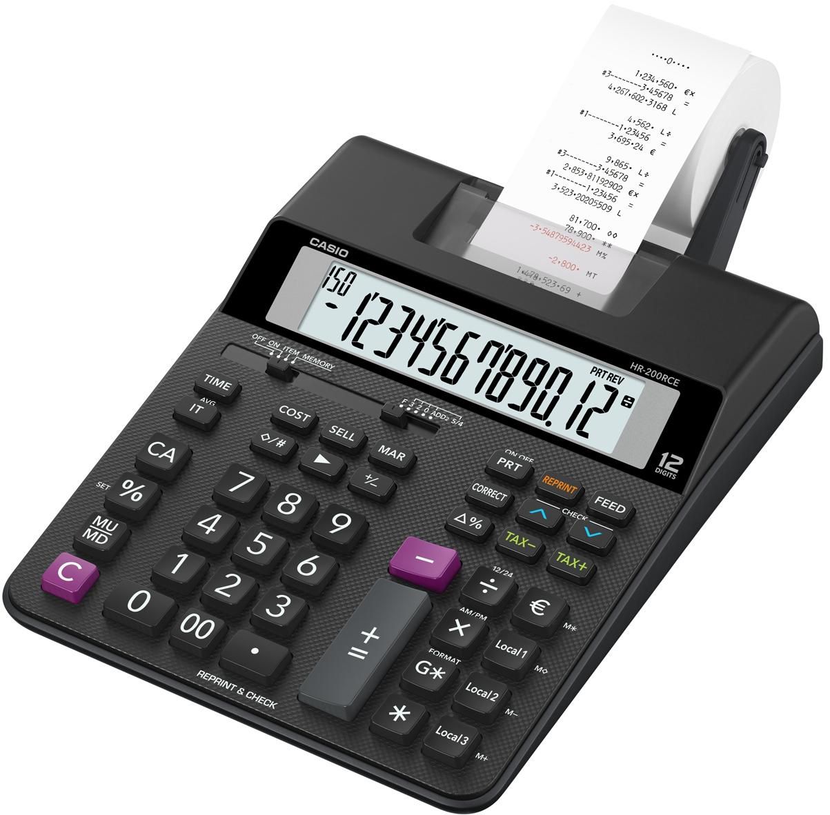 Casio HR-200RCE W129172471 Calculator Desktop Printing 
